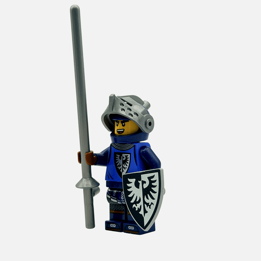 Black Falcons Jousting Knight - Custom LEGO Castle Minifigure
