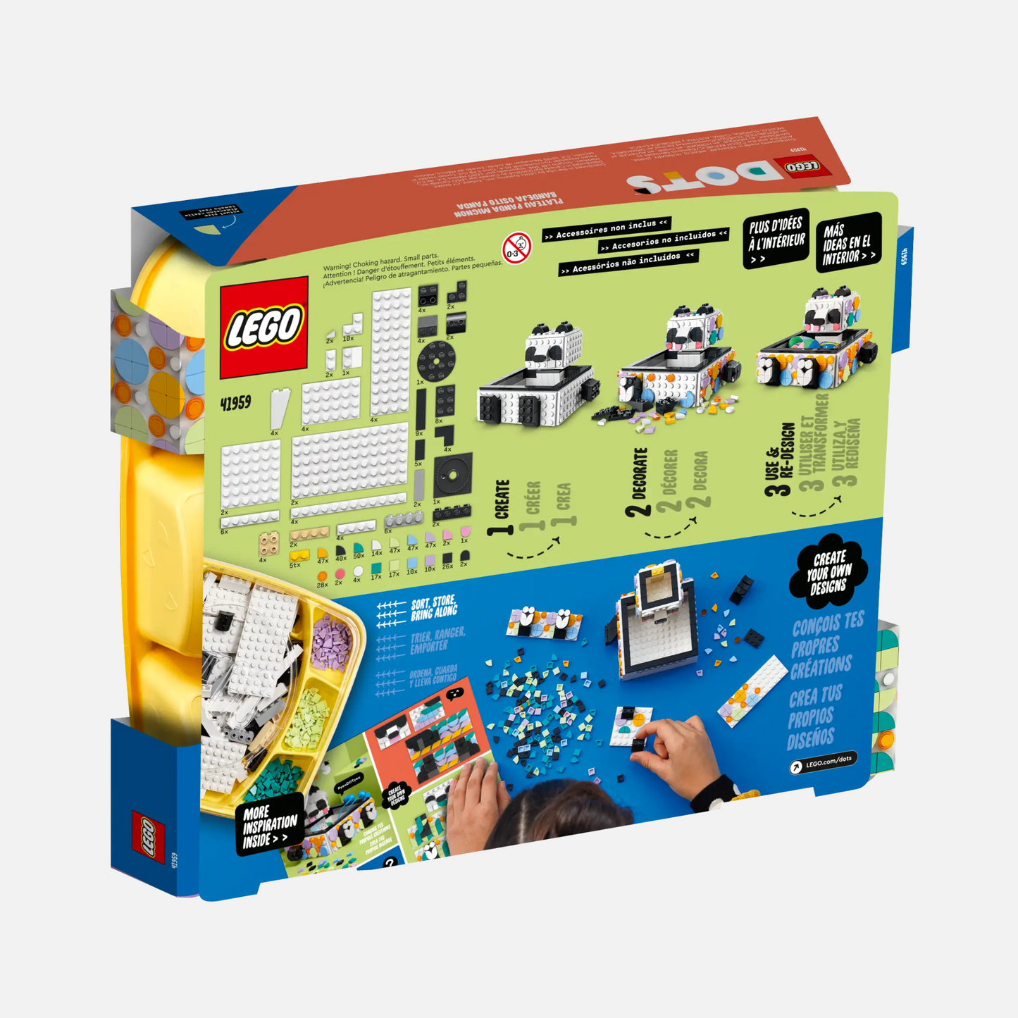 Cute Panda Tray - LEGO® Dots Set (41959)