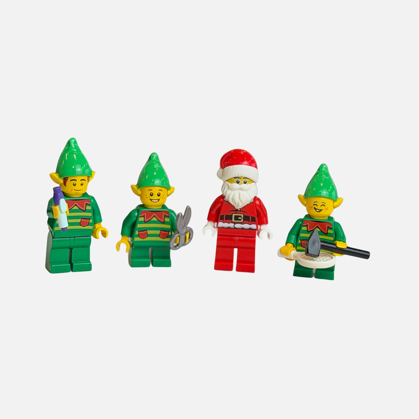 Santa and Elves Custom LEGO Minifigures Pack