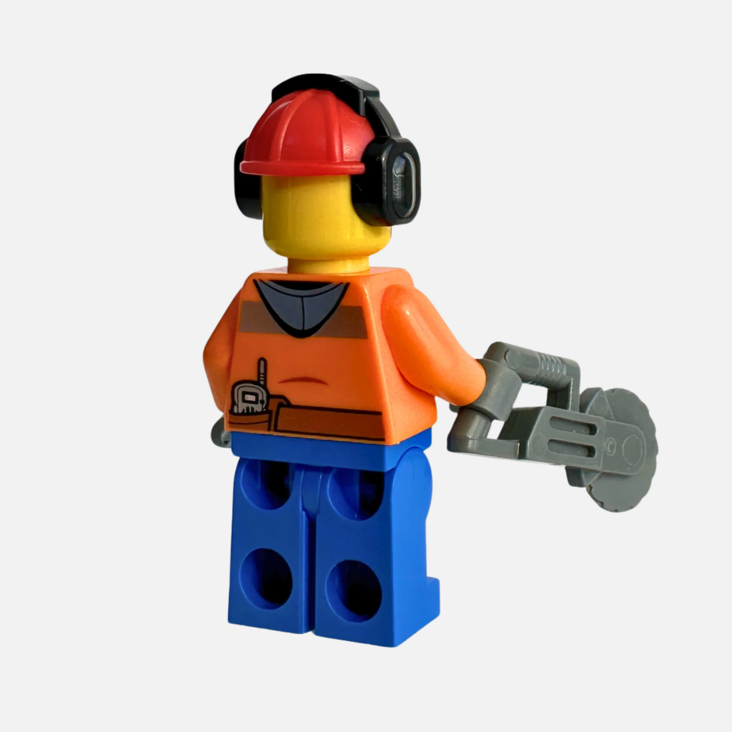 Construction Worker with Cutoff Saw - LEGO Minifigure