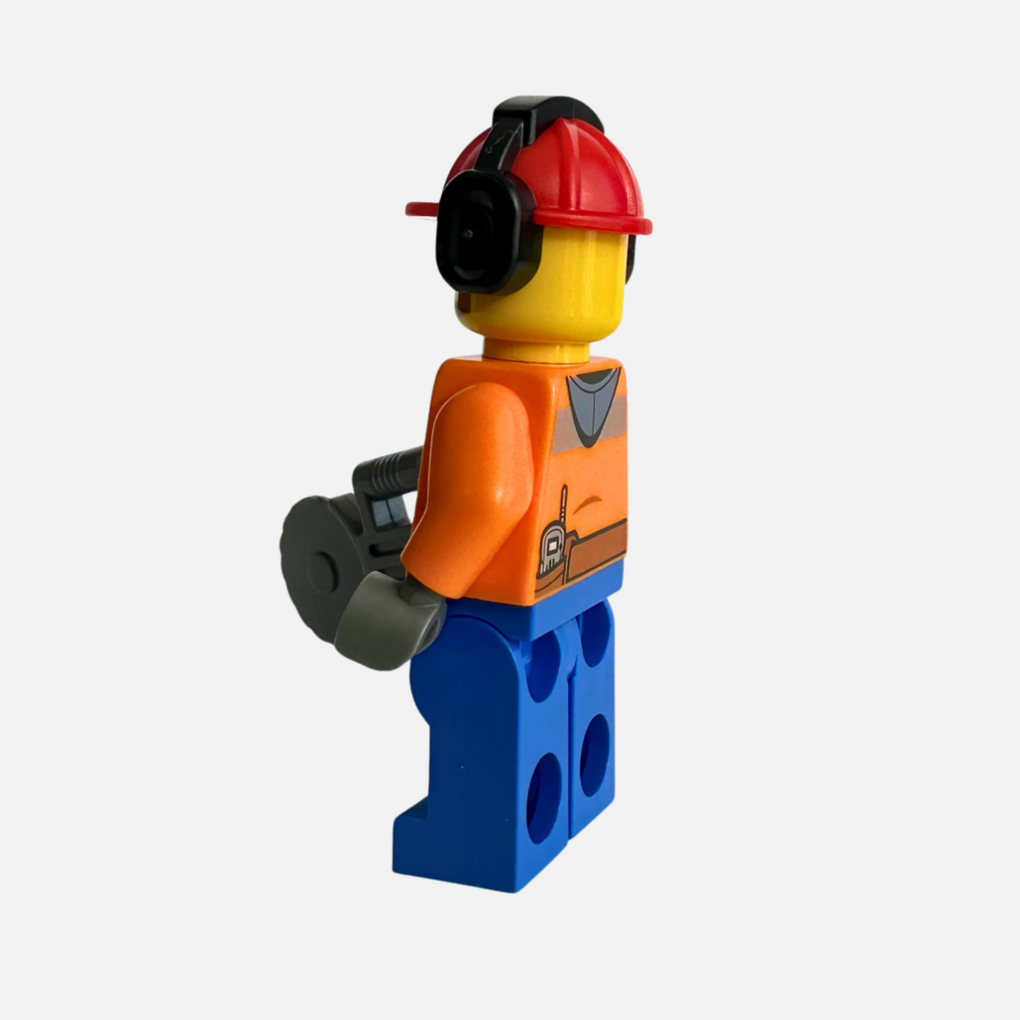 Construction Worker with Cutoff Saw - LEGO Minifigure