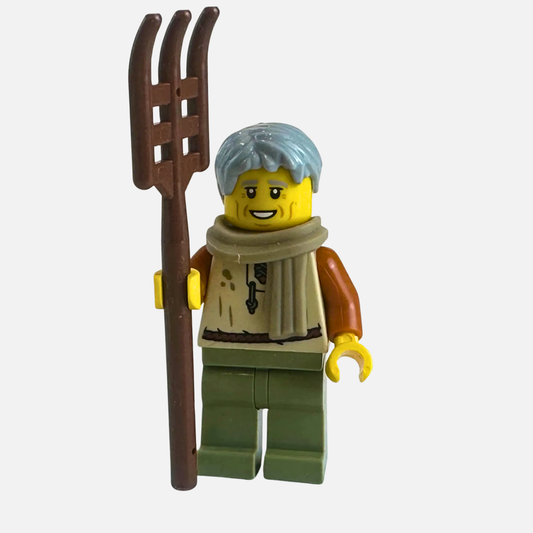 Farmer "Peasant" Custom LEGO Castle Minifigure