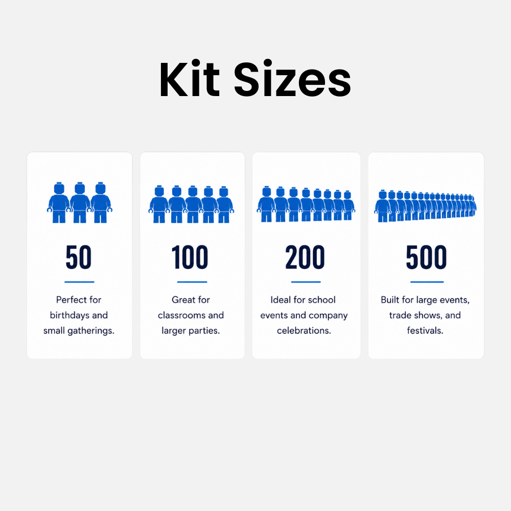 Build a Minifig Kit - Authentic LEGO Minifigure Parts Pack for Parties, Events & Creative Play