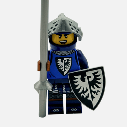 Black Falcons Jousting Knight - Custom LEGO Castle Minifigure
