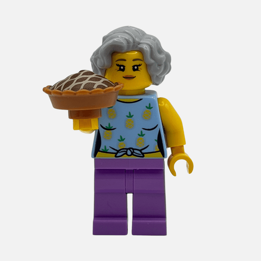 Grandma Baker with Pie - Custom LEGO Minifigure