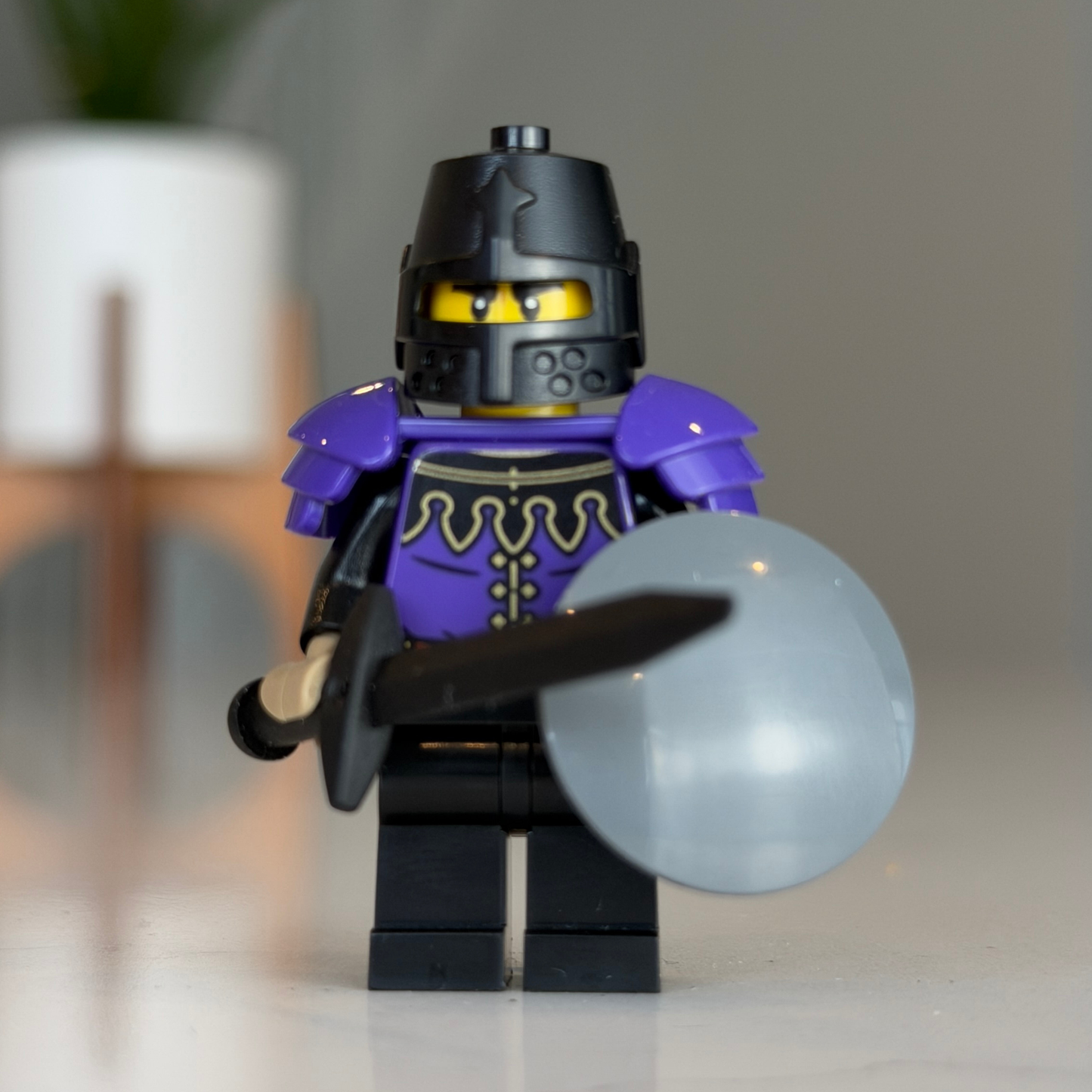 Knight "Violet Vanguard" Custom LEGO Castle Minifigure