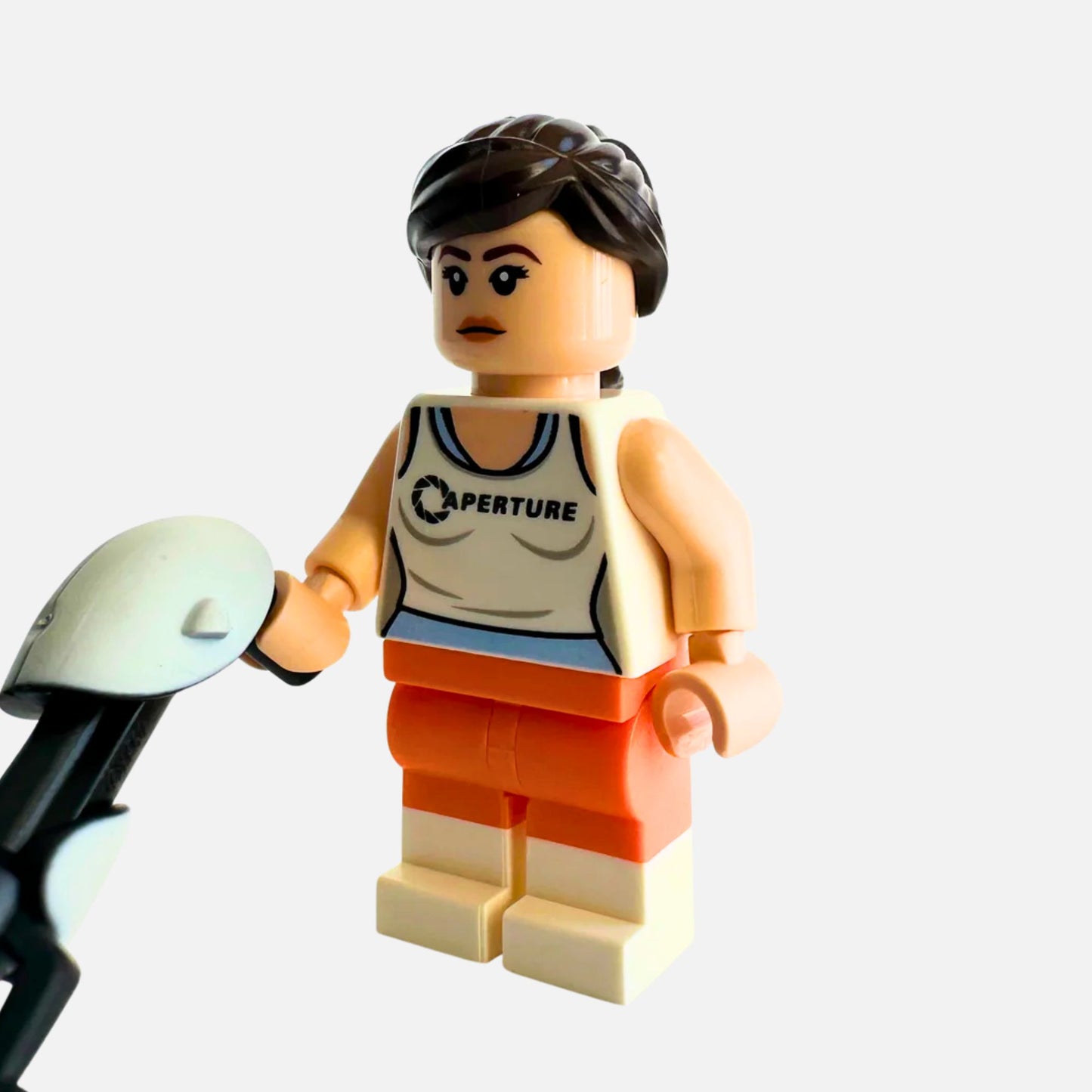 Chell with ASHPD - Portal 2 LEGO Minifigure with Portal Gun
