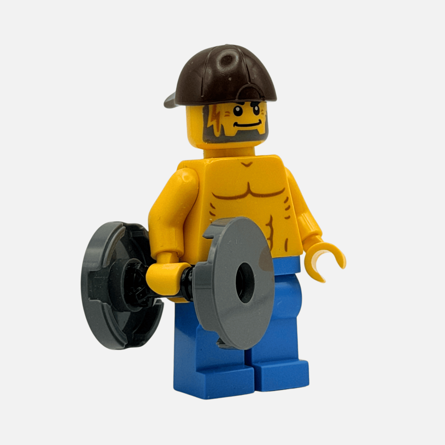 Weightlifter - Custom LEGO Minifigure - Dumbbell Gymbro
