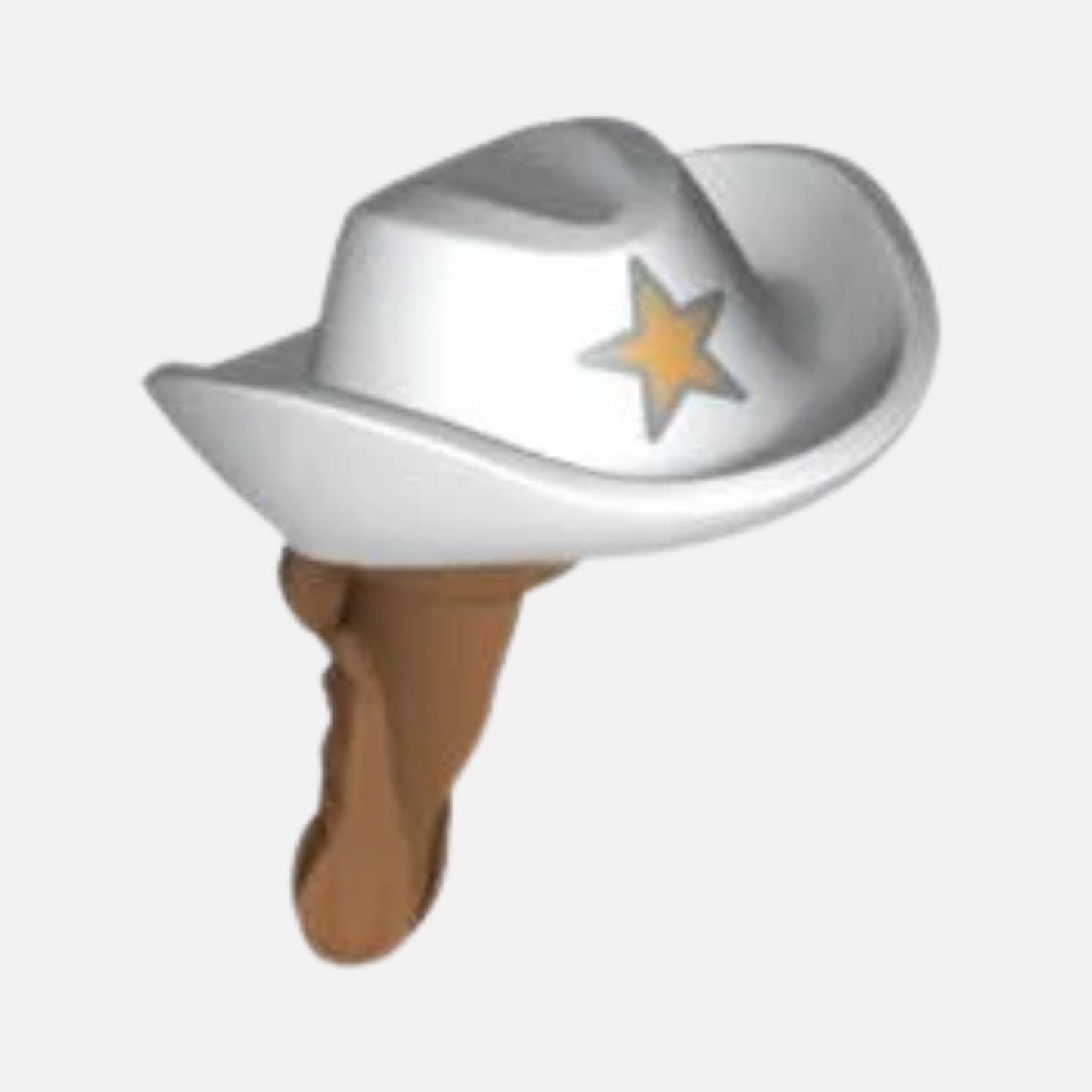Cowboy Hat with Braided Hair LEGO Minifigure Accessory